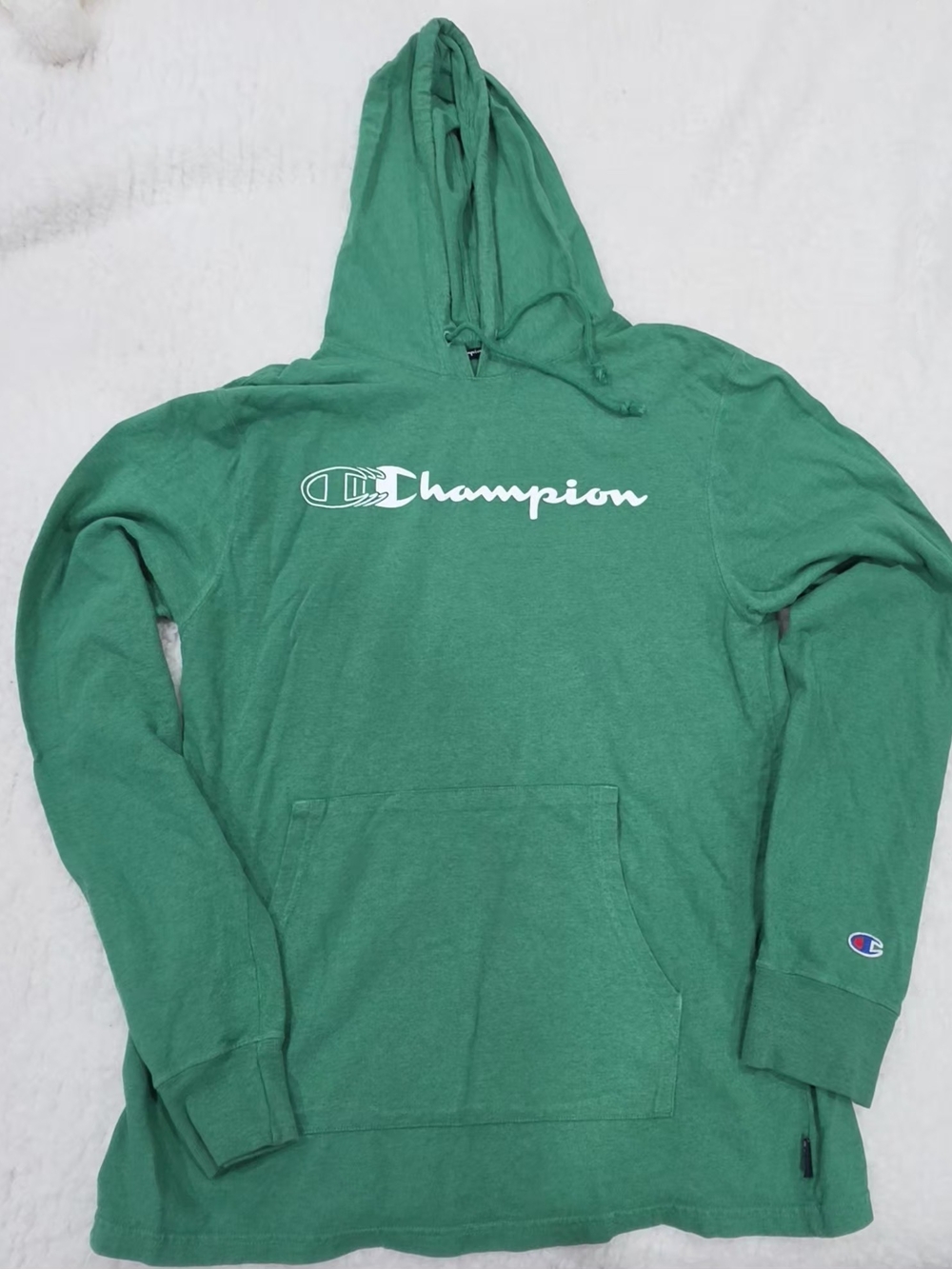 Champion Green Logo Hoodie - Champion